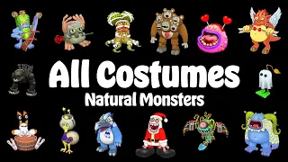 ALL Costumes (Natural Monsters) with All Sounds & Animations - My Singing Monsters