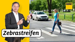 Haben Fußgänger am Zebrastreifen immer Vorrang? (Was ist mit Radfahrern?) | ADAC | Recht? Logisch!