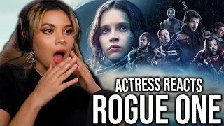 ACTRESS REACTS to STAR WARS: ROGUE ONE (2016) first time watch *UNEXPECTED ENDING!* movie reaction