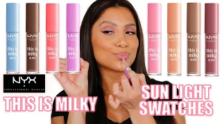 *NEW* NYX THIS IS MILKY GLOSS LIP GLOSS + LIP SWATCHES IN NATURAL LIGHTING | MagdalineJanet