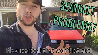 How To Fix A Seatbelt That Won’t Retract or Retracts Slowly| EASY FIX | Clean | Restore | Seatbelt