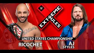 WWE United States Championship:  Ricochet vs AJ Styles at Extreme Rules