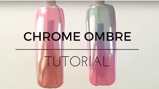 How to Chrome nails tutorial ombre gradient fade