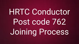 HRTC Conductor 762 Joining Process