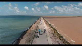 Aerial view of Surf Side beach in Lake Jackson, Texas