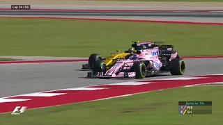 Sainz's Awesome Outside Pass On Perez | F1 Best Overtakes of 2017