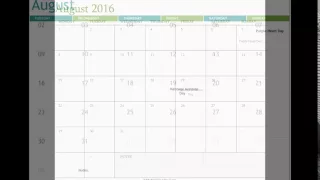 Free August 2016 Printable Calendar Template