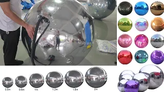 How to inflate giant inflatable mirror balls ?