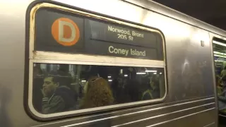 NYC Subway Special: Norwood-bound R68 (D) Entering & Leaving 50th Street