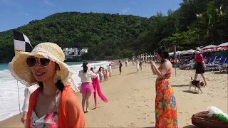 [HD] Walking tour 10 MINUTES OF NAI HARN BEACH - PHUKET THAILAND JULY 2023
