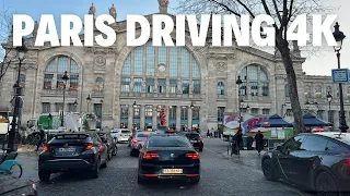 Driving To Central  Paris 4K #Garedenord #paris #Champs-Élysées #Porte delachapelle #Paris75008