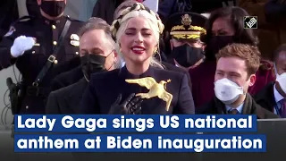 Lady Gaga sings US national anthem at inauguration ceremony