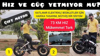 Katlanır Elektrikli Bisikletlere Çift Motor.MUTLAKA İZLE,Harika Dönüşüm Ayrıntıları,RKS rk3,Bm8,Xs25