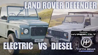 Land Rover Defender Electric VS Diesel: The Hill Climb Test | Fifth Gear Recharged