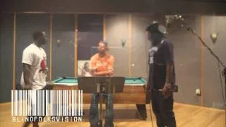 Waka Flocka Recording "Fanta Leaf" With Wooh Da Kid & Slim Dunkin In Studio