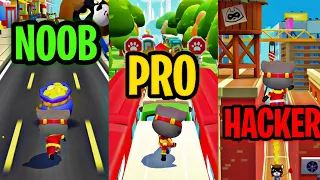 Talking Tom Hero Dash | Noob VS Pro VS Hacker