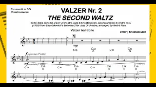 WALZER Nr. 2 (Suite Nr.2 Shostakovich) tanzbare Walzer: Playback C B♭ E♭ Noten Saxophon Akkordeon