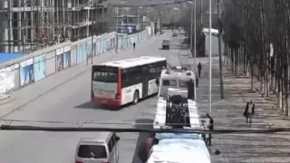 Drunk bus driver hits pedestrian