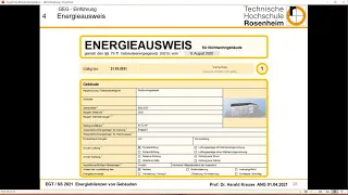 Einführung GEG Teil2- Stand 1.4.2021