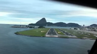 Pouso do Airbus no Santos Dumont no Rio de Janeiro