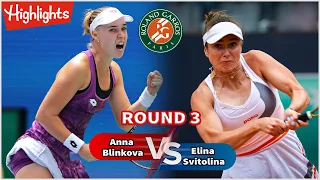 Annaa Blinkovaa vs Elinaa Svitolinaa ROUND 3 FULL MATCH Highlightss | WTA Parriis Open 2023