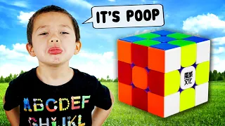 My Little Boy Reviews MOYU Rubik's Cubes (He's SAVAGE 😂)