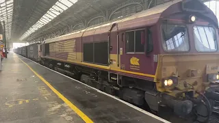 Trains at Preston (31/12/2021) (ft two 66s) (End Of Year Session)