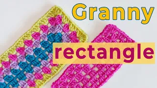 Crochet granny rectangle