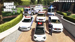 GTA 5 - Stealing Liberty City Police Department Vehicles with Michael! | (GTA V Real Life Cars #46)