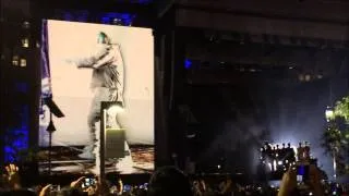 Kanye West at Budweiser Made In America Festival at the Los Angeles Grand Park