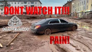 Crazy  Russians KILLING ALL NEW MERCEDES BENZ MAYBACH in dirt