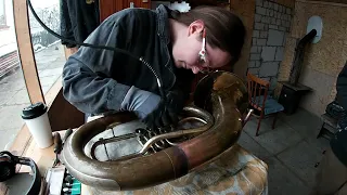 Реставрація раритетної труби. Rarity baritone of the 50s. Restoration of brass instruments. P-2