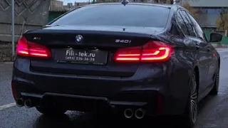 Выхлоп на BMW 540i в кузове G30 2017 года