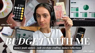 MONTHLY MONEY RESET | my cash budget *exact amounts*, high earning month + personal finance goals 💸