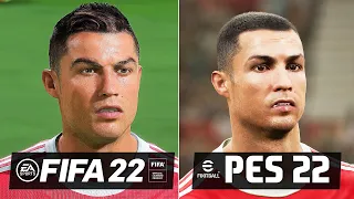 FIFA 22 vs Efootball 2022 - Manchester United FC Player Faces Comparison