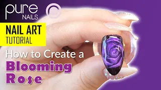 How to create a Blooming Rose Nail Art Design | Pure Nails