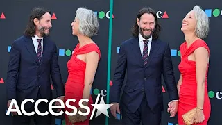 Keanu Reeves Gets FLIRTY w/ Girlfriend Alexandra Grant On Red Carpet