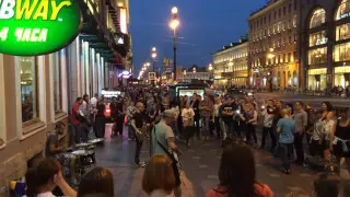 Уличный концерт на Невском 24.07.2016. Кукушка.(В. Цой)