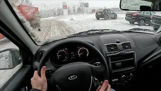 2023 LADA GRANTA 1.6L 90HP POV TEST DRIVE