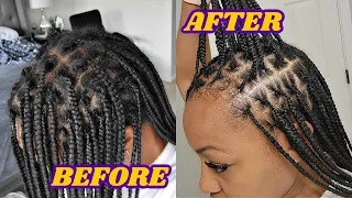 How to RETOUCH Knotless Braids QUICK | No Take Down
