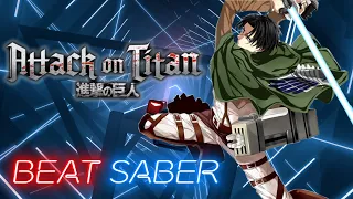 Beat Saber | Attack on Titan OP song/ Shinzo wo Sasageyo (Expert) | Oculus Quest | Sushi