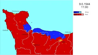 WWII Western Front, Every Hour - [1] June 1944