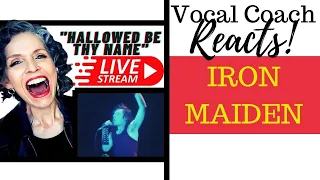 LIVE REACTION & FIRST LISTEN to IRON MAIDEN "Hallowed Be Thy Name" Vocal Coach Reacts & Deconstructs