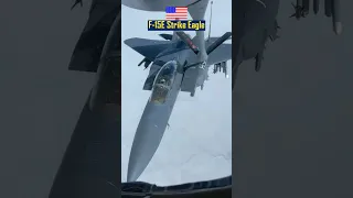 US Special Technique to Refuel Advanced F-15E Strike Eagles Fighter Jet From the Skies #shorts