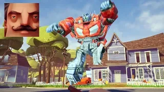 Hello Neighbor - My New Neighbor Transformers Optimus Prime Act 2 Gameplay Walkthrough