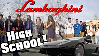 Driving My Lamborghini To High School At 17! Funny Supercar Reactions!!