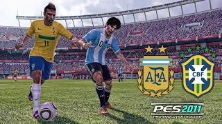 Argentina v Brazil - PES 2011 MESSI VS NEYMAR!