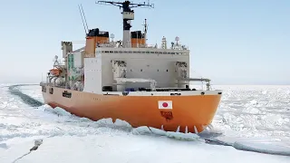 A Day in Life of Japan’s Massive Icebreaker Operating in Frozen Polar Waters