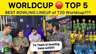 WORLDCUP Ki Best Bowling Lineup kiski hai? | Top 5 🛑 best bowling line up | Pakistan Reaction