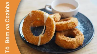 ONION RINGS recheadas com queijo - Receita de anéis de cebola (Episódio #242)